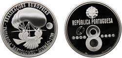 World Coins - Portugal Third Republic 2007 INCM 8 Euros (Passarola; .925 Silver) Silver (.925) Lisbon Mint (14856) 31.1g PF  KM 822a