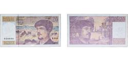 World Coins - France 1993 20 Francs - Debussy (type 1980 with safety wire) Paper XF P 151 Fay 66bis