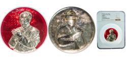 World Coins - China People's Republic of China ND Medal - Chairman Mao Badge The Red Sun Aluminium NGC MS 65