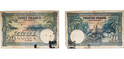 World Coins - Belgian Congo (1908-1960) Belgian colony 1948 20 Francs (Blue; "SEPTIEME EMISSION" overprint) Paper F P 15F