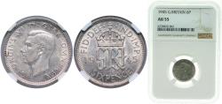 World Coins - Great Britain United Kingdom 1945 6 Pence - George VI (1st coinage) Silver (.500) Royal Mint (Tower Hill) (39939200) 2.83g NGC AU 55 KM 852 Sp 4084