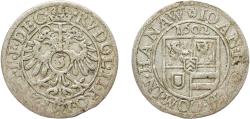 World Coins - Germany Hanau-Lichtenberg, County of 1602 3 Kreuzers - John Reinhard Silver 1.86g XF  KM 4