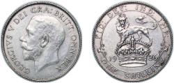 World Coins - Great Britain Kingdom 1926 1 Shilling - George V (2nd type) Silver (.500) Royal Mint (Tower Hill) (22516400) 5.66g AU KM 816a Sp 4023
