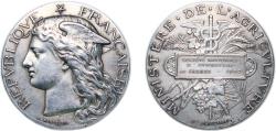 World Coins - France 1892 Medal - Ministère de l’agriculture Silver 37.48g XF