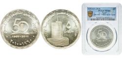 World Coins - Egypt Arab Republic of Egypt AH1431(2010) 5 Pounds (Television) Silver (525) 17.5g PCGS MS 66  KM 999