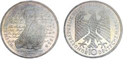 World Coins - Germany Federal republic 1997 D 10 Deutsche Mark 200th Birth Anniversary - Heinrich Heine
