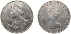 World Coins - Guernsey British dependency 1980 25 Pence - Elizabeth II (Queen Mother) Copper-nickel (150000) 28.47g BU KM 35