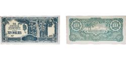 World Coins - Malaysia Malaya 1942 - 1944 10 Dollars "Banana Money" (Japanese Government) Paper AU P M7