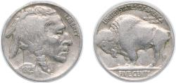 Us Coins - United States Federal republic 1929 5 Cents "Buffalo Nickel" (flat ground) Copper-nickel (36446000) 5g VF KM 134 Schön 132
