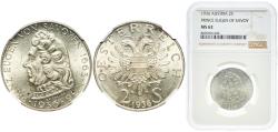 World Coins - Austria Federal State 1936 2 Schilling (Prince Eugen of Savoy) Silver (.640) Vienna Mint (500000) 12g NGC MS 62  KM 2858 Schön 61