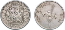 World Coins - Guernsey British dependency 1968 5 New Pence - Elizabeth II Copper-nickel (800000) 5.7g AU KM 23