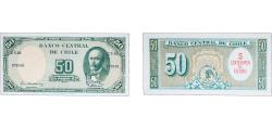 World Coins - Chile Republic 1959 - 1964 5 Centesimos (Overprint on 50 Pesos P#121) Paper UNC P 126