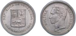 World Coins - Venezuela Fourth Republic 1965 50 Céntimos Nickel (180000000) 3.6g UNC Y 41 Schön 51 NCV mv50cts-ba