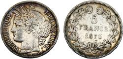 World Coins - France Third Republic 1870 A 5 Francs Ceres