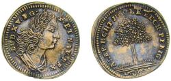 World Coins - Germany Free imperial city of Nürnberg Holy Roman Empire ND Rechenpfennig - Louis XV (Counter token) Brass Nuremberg Mint 1.5g XF