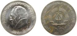 World Coins - Germany German Democratic Republic 1969 A 20 Mark (Johann Wolfgang von Goethe) Silver (.625) Berlin Mint (100000) 20.9g UNC KM 25