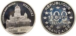 World Coins - France Fifth Republic 1997 100 Francs / 15 Euro (St. Nicholas Cathedral) Silver (.900) (20000) 22.2g PF KM 1176