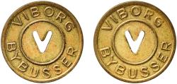 World Coins - Denmark ND Token - viborg by busser Brass 1.69g UNC