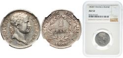 World Coins - France Kingdom 1808 T 1 Franc - Napoleon I Silver (.900) Nantes Mint (105529) 5g NGC AU 53 Top Pop Franc 2014 204/13 KM 682.12