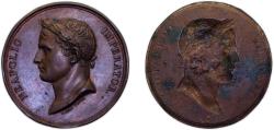 World Coins - France First Empire ND Medal - NAPOLEO IMPERATOR, Uniface Bronze 20.5g UNC