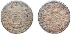 World Coins - Mexico Spanish colony 1750 Mo M 2 Reales - Fernando VI Silver (.917) Mexico City Mint 6.62g VF KM 86