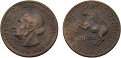 World Coins - Germany Weimar Republic Westphalia 1921 10 Mark German notgeld, Freiherr vom Stein