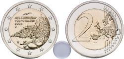 World Coins - Germany Federal Republic 2024 A 2 Euros (Bundesländer II - "Mecklenburg-Vorpommern") Bimetallic: nickel brass clad nickel centre in copper-nickel ring (Core: 75% Cu, 20% Zn, 5% Ni