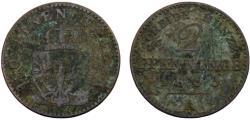 World Coins - Germany State Kingdom of Prussia Friedrich Wilhelm IV 1853 A 2 Pfenninge