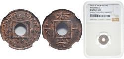 World Coins - China Hong Kong British colony 1865 1 Mil - Victoria Bronze (40000000) 0.98g NGC UNC Environmental Damage  KM 1