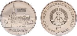 World Coins - Germany German Democratic Republic Democratic republic 1989 A 5 Mark (Marienkirche) Nickel brass Berlin Mint (401900) 9.57g UNC KM 130