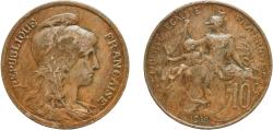 World Coins - France Third Republic 1916 10 Centimes Bronze Paris Mint (22477154) 10g XF  Franc 2014 136 Gad 1789 277 Schön 183 KM 843 GEM 34.1 / 34.7 / 34.8 / 34.9