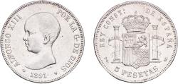 World Coins - Spain Kingdom 1891 