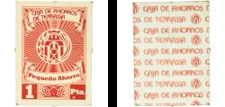 World Coins - Spain ND 1 Peseta - PEQUEÑO AHORRO ( Caja de Ahorros de Terrassa) Cardboard 0.26g XF