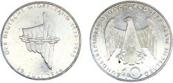 World Coins - Germany Federal republic 1994 A 10 Deutsche Mark 50th anniversary of German Resistance - 20.Juli 1944