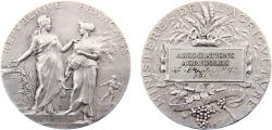 World Coins - France Third Republic 1926 Medal Agricultural Association, 42mm