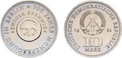 World Coins - Germany German Democratic Republic Democratic republic 1981 A 10 Mark (700 Years Berlin Mint) Nickel brass Berlin Mint (54540) 12g UNC  KM 82