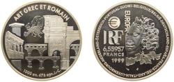 World Coins - France Fifth Republic 2001 6,55957 Francs Silver (.900) (8294) 22.2g PF KM 1265.2