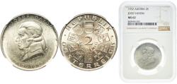 World Coins - Austria First Republic 1932 2 Schillings (Joseph Haydn) Silver (.640) Vienna Mint (300000) 12g NGC MS 62  KM 2848 Schön 51