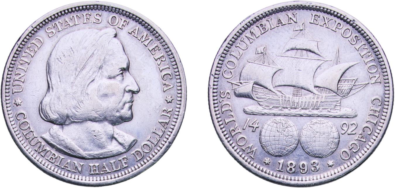 United States Federal republic 1893 ½ Dollar (Columbian Exposition