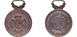 World Coins - France Third Republic 1887 Medal - Union des sociétés de gymnastique de Reims Bronze 34.86g XF