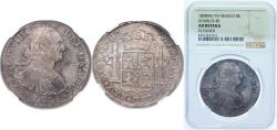 World Coins - Mexico Spanish colony 1808 TH 1808 8 REALES Silver (.903) Mexico City Mint 27.07g NGC AU KM 109
