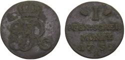 World Coins - Germany Holy Roman Empire Kingdom of Prussia Friedrich II 1752 A 1 Pfennig 2.2g
