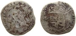 World Coins - Low countries feudal Duchy of Brabant Spanish possession 1646 1 Schelling - Philip IV Silver (.582) Antwerp Mint 5.1g VF GH 333-1 KM 52.1 Vanhoudt 648-AN