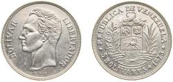 World Coins - Venezuela Fourth Republic 1973 5 Bolívares Nickel Madrid Mint (20000000) 15g UNC Y 44 NCV mv5bs-ba