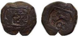 World Coins - Spain Kingdom 1652 8 Maravedis - Felipe IV (countermark) Copper 5.6g VF Cal1430