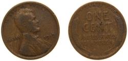 Us Coins - United States Federal republic 1919 1 Cent "Lincoln - Wheat Ears Reverse" Bronze Philadelphia Mint (392021000) 3.11g VF KM 132 KM A132 Schön 130
