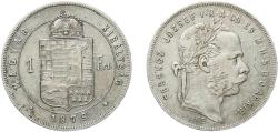 World Coins - Hungary Kingdom 1879 K B 1 Forint - Ferenc József Silver (.900) Kremnica / Körmöcbánya / Kremnitz Mint (25755927) 12.31g XF KM 453.1