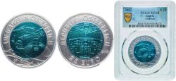 World Coins - Austria Second Republic 2007 25 Euro (Austrian Aviation) Bimetallic: niobium centre in silver (.900) ring Vienna Mint (65000) 16.5g PCGS MS 69  KM 3147