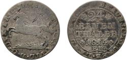 World Coins - Germany Principality of Brunswick-Wolfenbüttel 1814 1⁄24 Thaler - Frederick William Billon (.375 silver) Brunswick / Braunschweig Mint 1.71g VF  AKS 11 Welter 2944 Jaeg 8 HB 208 K