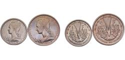 World Coins - Cameroon French Mandate 1948 1Franc &amp; 2 Francs 2 Lots, ESSAI Pattern 5.3g/10.0g